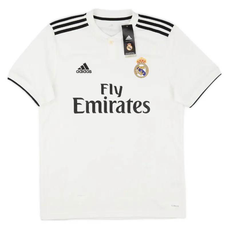 Real Madrid 2018/19 Camiseta retro local - Blanca