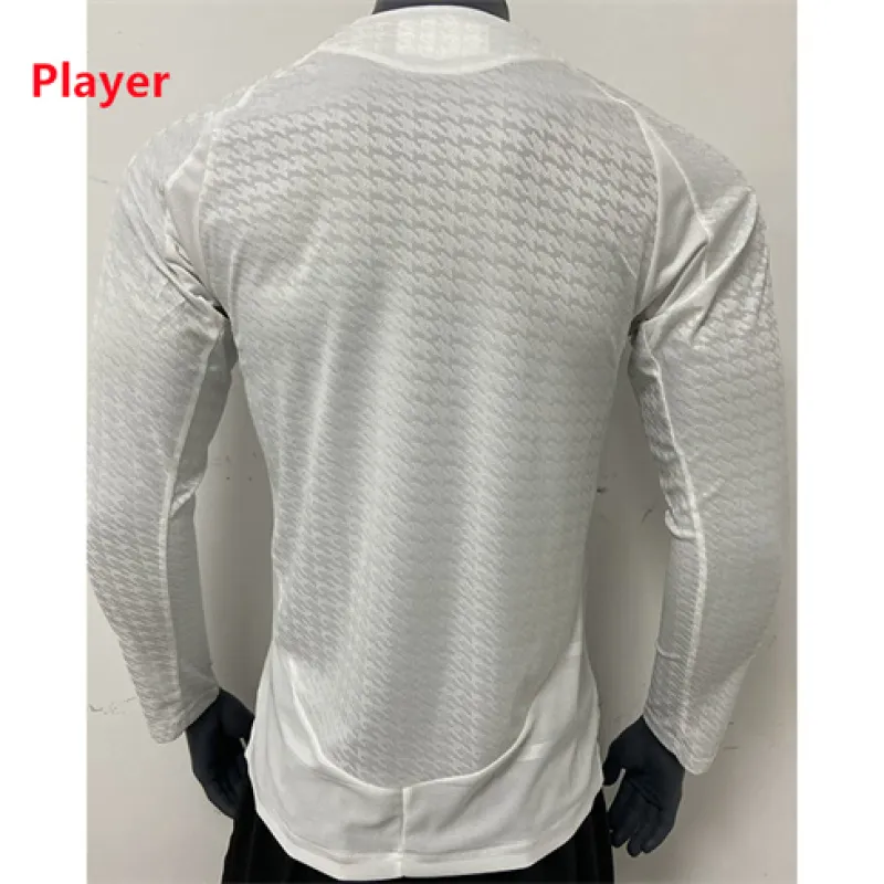 Real Madrid Langarm Heimtrikot 2024/25 Spielerausgabe - Weiß