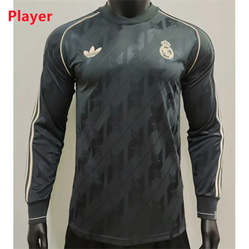 Maglia a maniche lunghe dell'edizione speciale del giocatore del Real Madrid 2024/25 - Nera