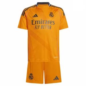 Real Madrid Kinder Trikot + Shorts 2024/25 Auswärtsspiel - Orange