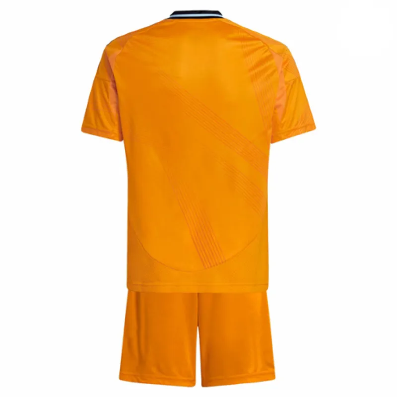 Real Madrid Kinder Trikot + Shorts 2024/25 Auswärtsspiel - Orange