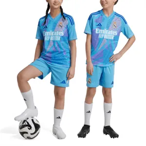 Real Madrid Kids' Goalkeeper Kit Jersey 2024/25 Home - Blue