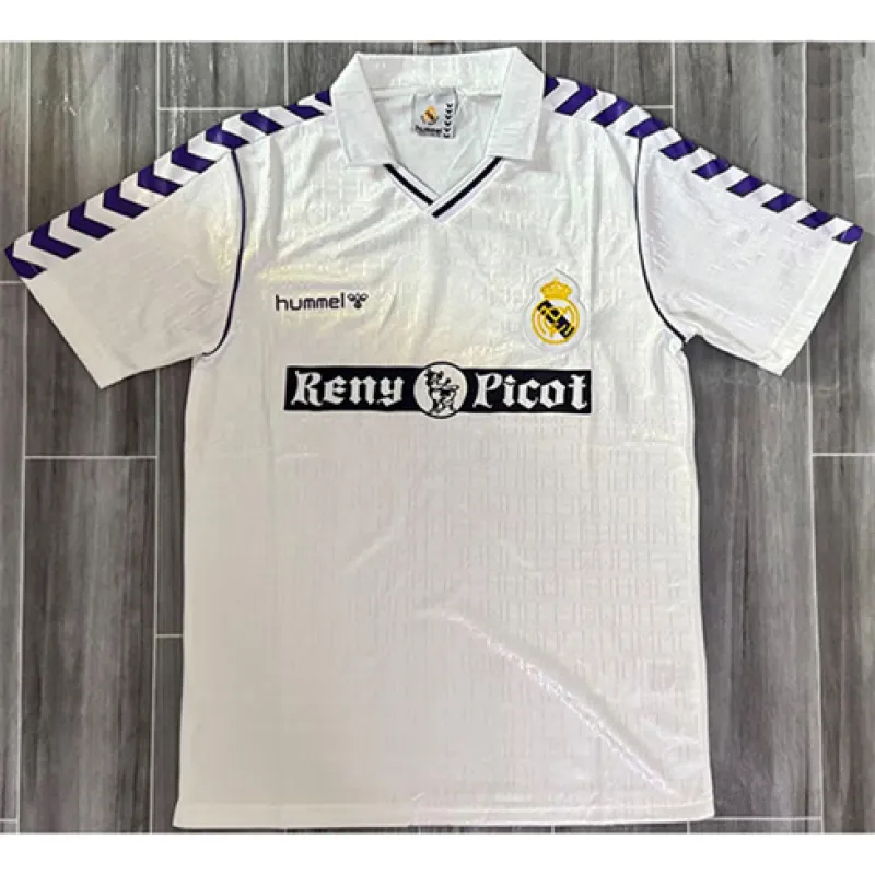 Maglia retro del Real Madrid 1989/90 campo casa - Bianca