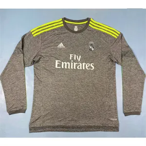 Camiseta retro de manga larga del Real Madrid 2015/16 fuera de casa - Gris