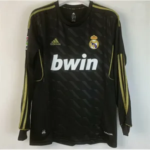 Camiseta retro de manga larga del Real Madrid 2011/12 fuera de casa - Negra