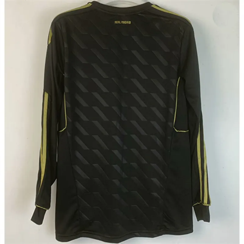 Maglia retro a maniche lunghe del Real Madrid 2011/12 trasferta - Nera