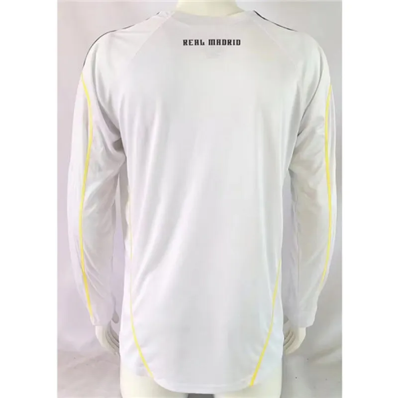 Camiseta retro de manga larga del Real Madrid 2009/10 cancha principal - Blanca