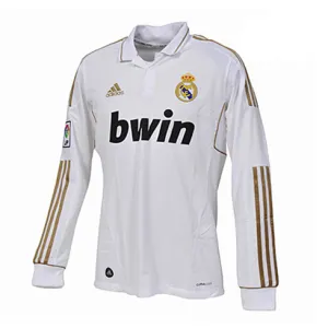 Camiseta retro de manga larga del Real Madrid 2011/12 cancha principal - Blanca