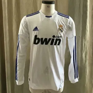 Camiseta retro de manga larga del Real Madrid 2010/11 cancha principal - Blanca