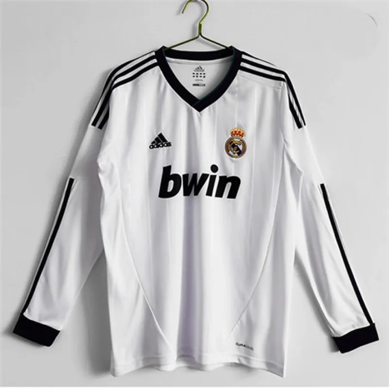 Camiseta retro de manga larga del Real Madrid 2012/13 cancha principal - Blanca