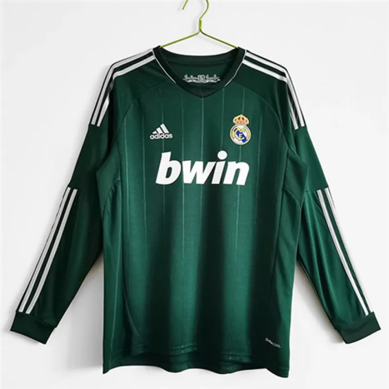 Real Madrid Langarm-Retro-Dritttrikot 2012/13 - Grün