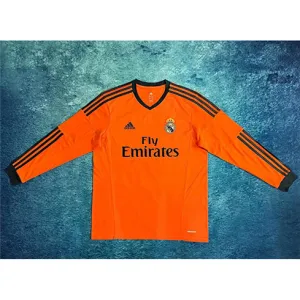 Real Madrid Langärmeliges Retro-Drittes Trikot 2013/14 - Orange