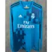 Tercera camiseta retro de mangas largas del Real Madrid 2017/18 - Azul