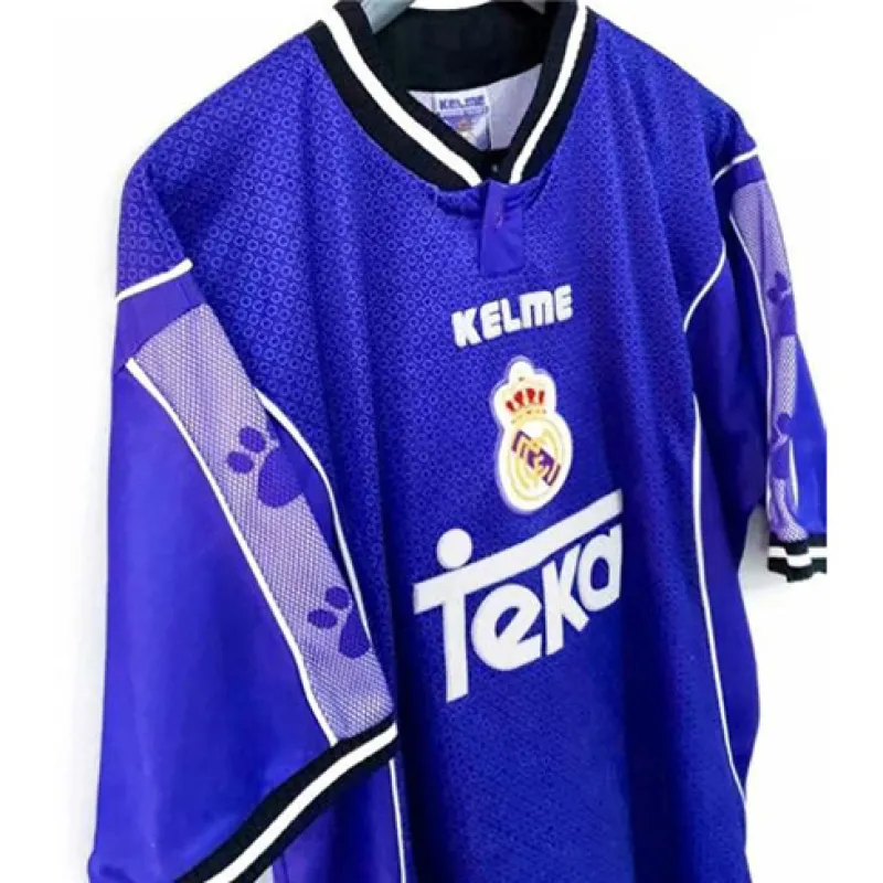 Maglia retro del Real Madrid 1997/98 Trasferta - Blu