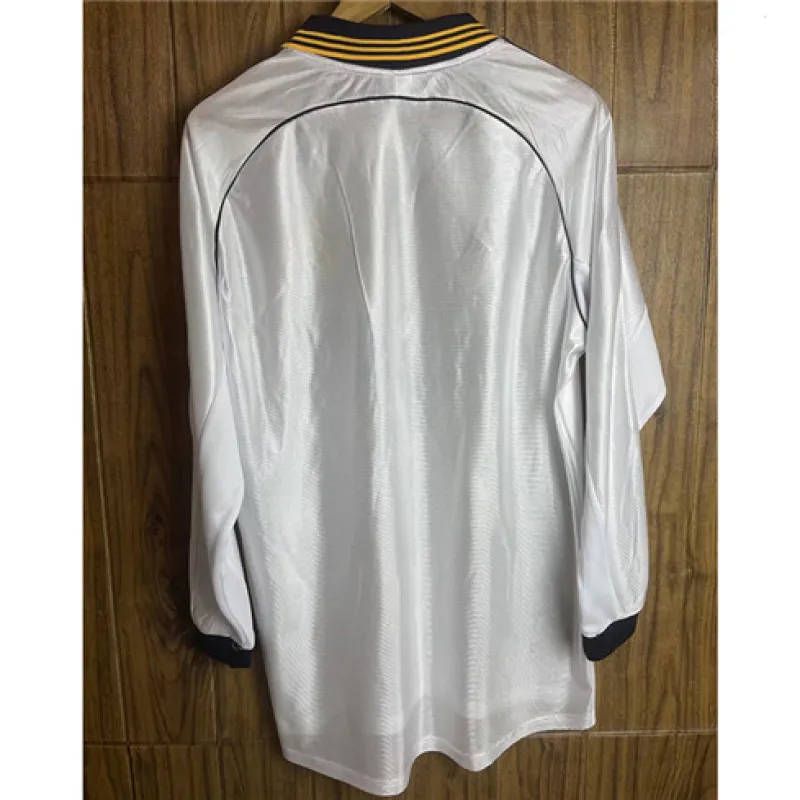 Maglia retro a maniche lunghe del Real Madrid 2000 campo casa - Bianca