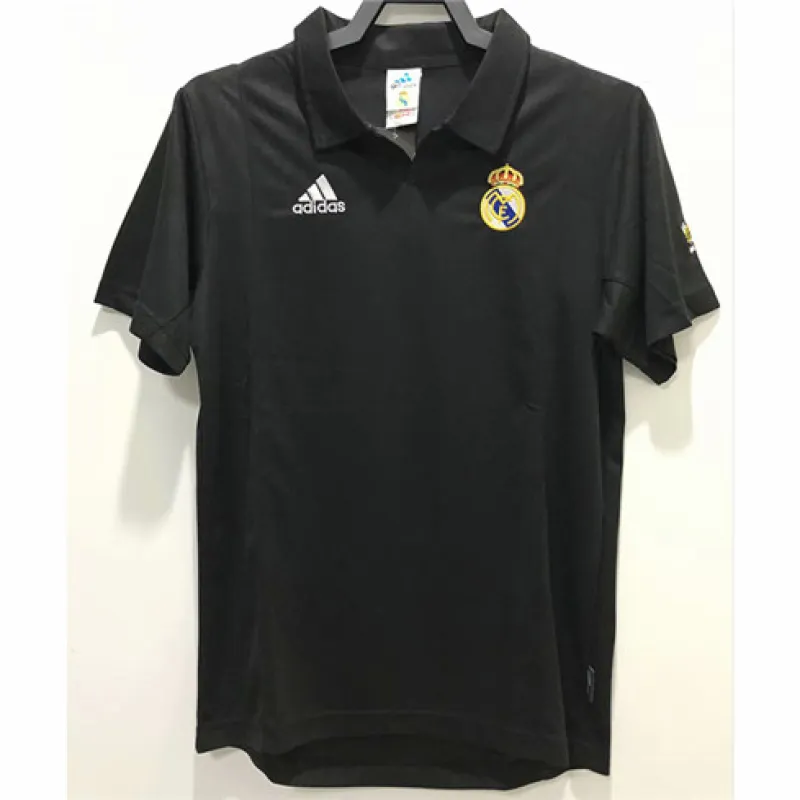 Maglia retro del Real Madrid 2002/03 per la Champions League - Nera