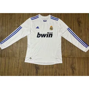 Camiseta retro de manga larga del Real Madrid 2010/11 cancha principal - Blanca