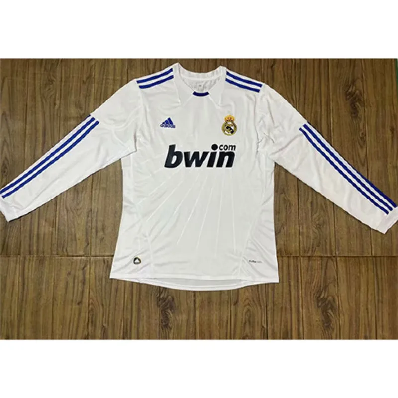 Camiseta retro de manga larga del Real Madrid 2010/11 cancha principal - Blanca