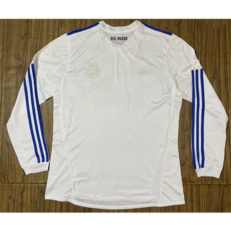 Camiseta retro de manga larga del Real Madrid 2010/11 cancha principal - Blanca