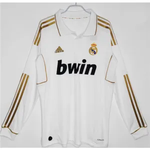 Camiseta retro de manga larga del Real Madrid 2011/12 cancha principal - Blanca