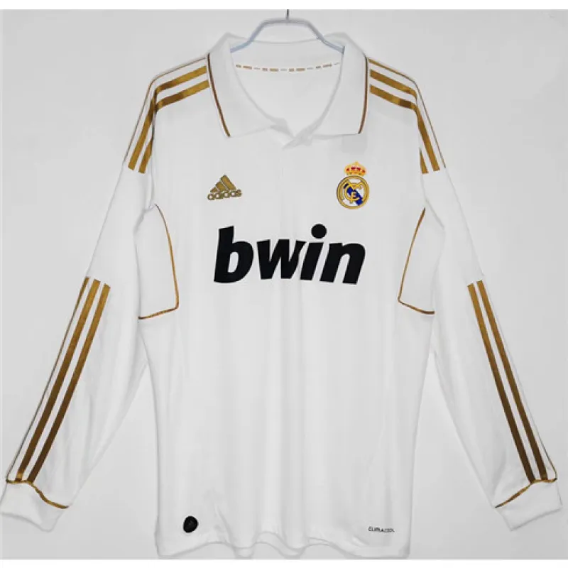 Camiseta retro de manga larga del Real Madrid 2011/12 cancha principal - Blanca