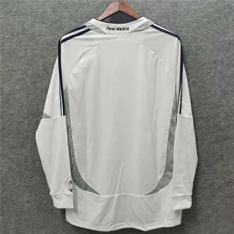 Camiseta retro de manga larga del Real Madrid 2006/07 cancha principal - Blanca