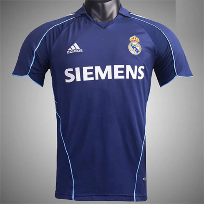 Maglia retro del Real Madrid 2005/06 Trasferta - Blu