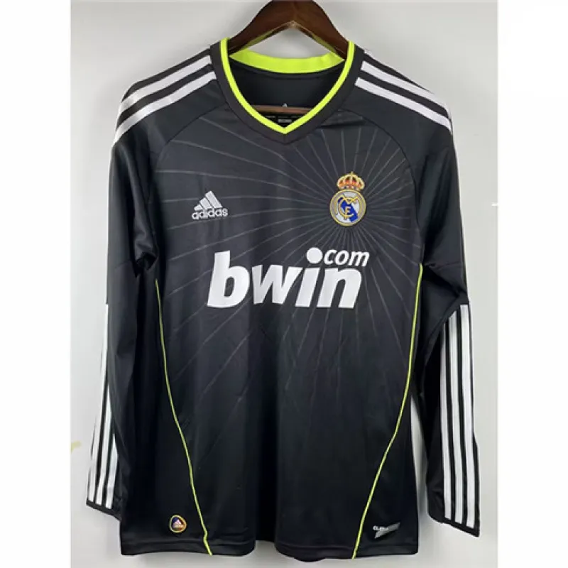 Camiseta retro de mangas largas del Real Madrid 2010/11 Fuera de casa - Negra