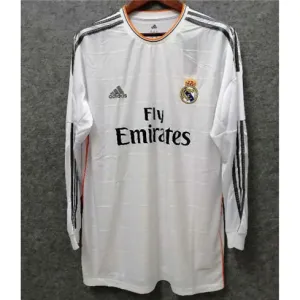 Camiseta retro de manga larga del Real Madrid 2013/14 cancha principal - Blanca