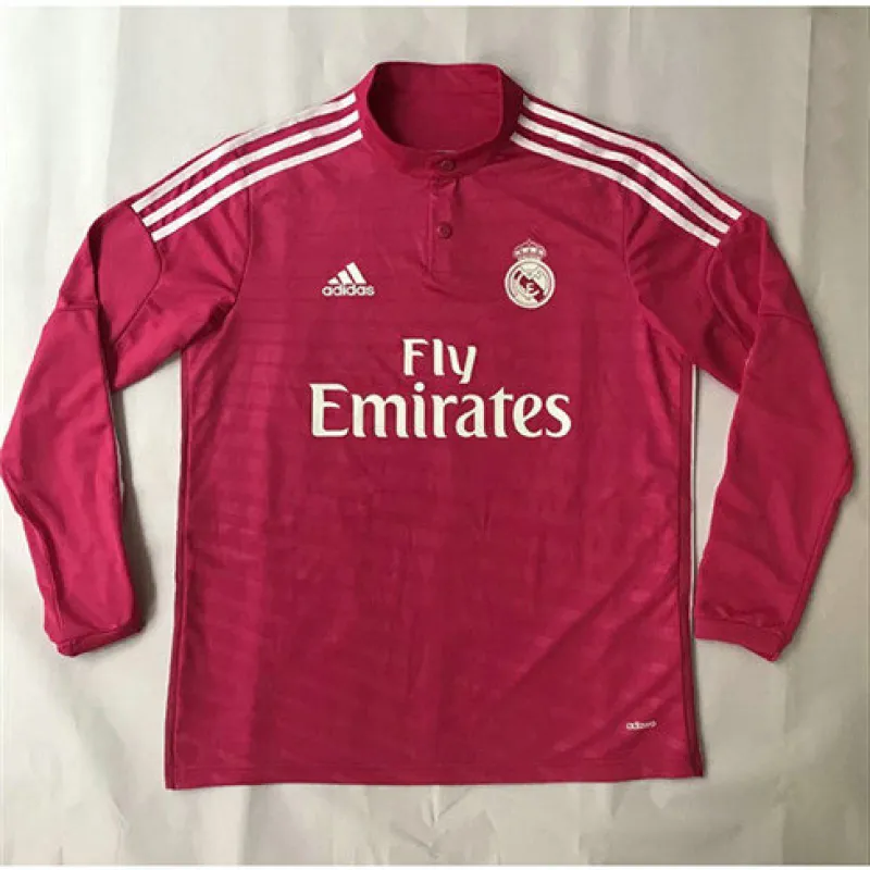 Maglia retro a maniche lunghe del Real Madrid 2014/15 Trasferta - Rossa