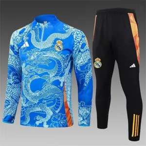 Vêtements de sport du Real Madrid 2024/25 Édition Année du Dragon - Bleu