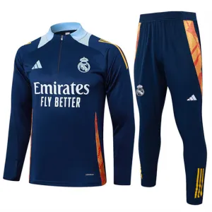 Vêtements de sport du Real Madrid 2024/25 Version personnalisée - Bleu