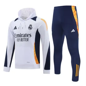 Vêtements de sport à capuche du Real Madrid 2024/25 - Blanc