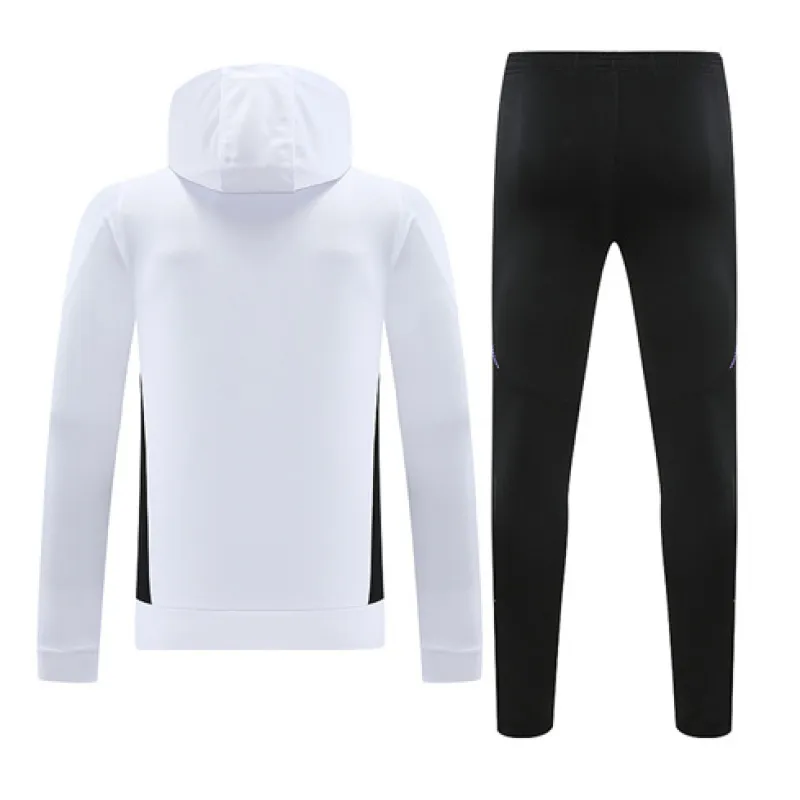 Vêtements de sport à capuche du Real Madrid 2024/25 Version personnalisée - Blanc