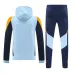 Vêtements de sport à capuche du Real Madrid 2024/25 - Bleu