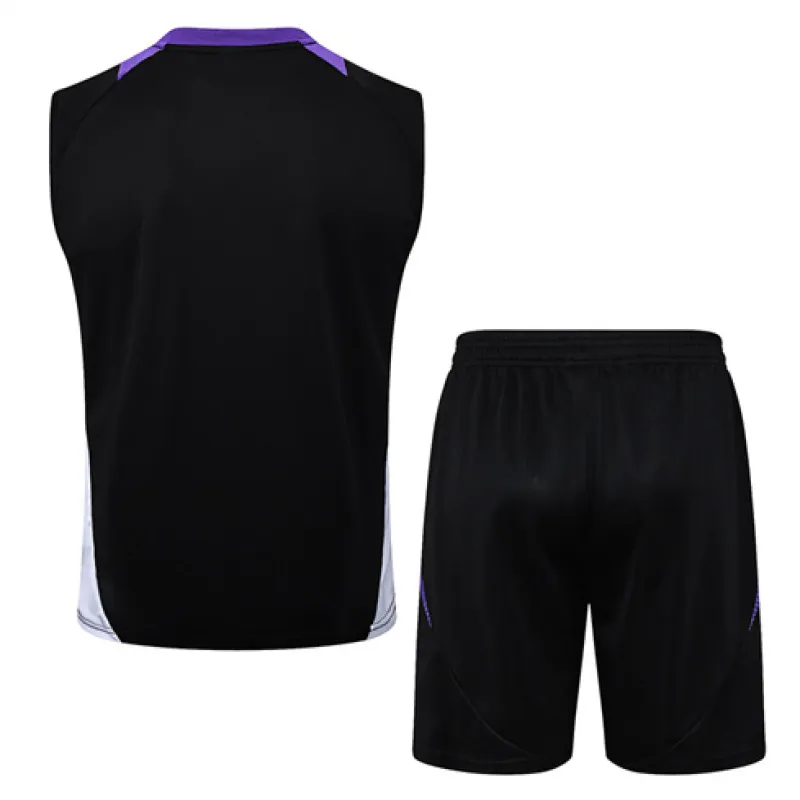 Set di bermuda e gilet del Real Madrid 2024/25 - Nero