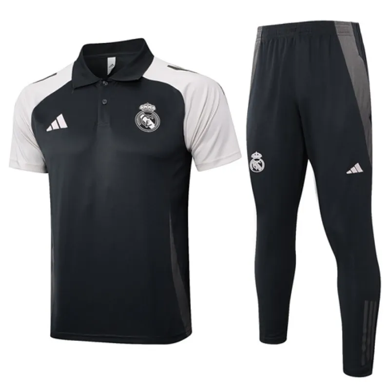 Maglia polo di allenamento + pantaloni del Real Madrid 2024/25 - Nero