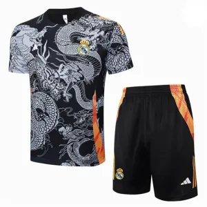 Maglia di allenamento + shorts per bambini del Real Madrid 2024/25 - Nera