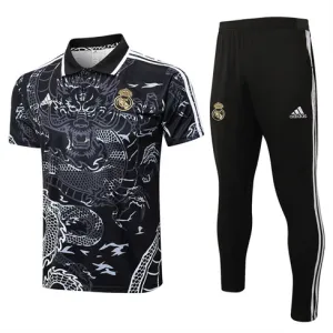 Real Madrid Training Polo Shirt + Trousers 2024/25 - Black
