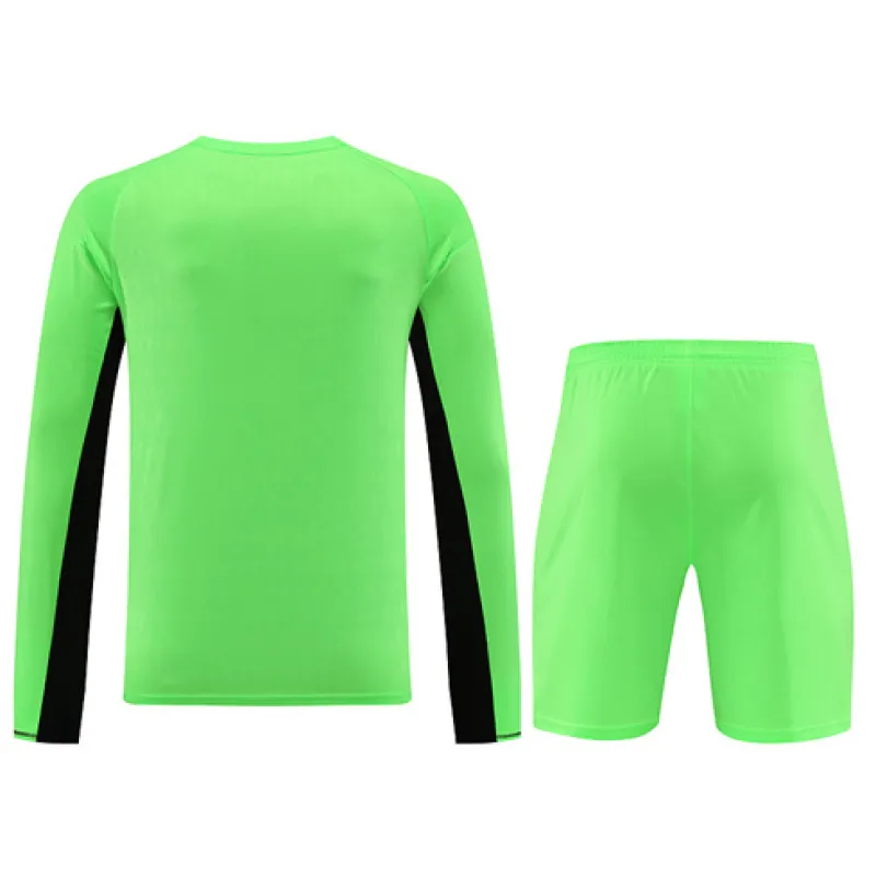 Real Madrid Torwart-Langarm-Trainingsjersey + Shorts 2024/25 - Blau