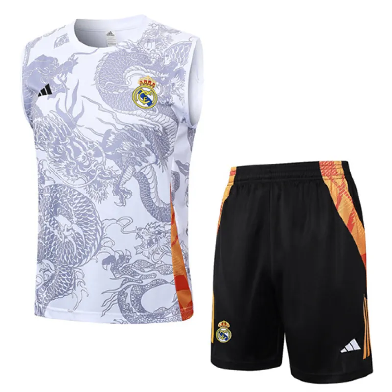Set di shorts e gilet del Real Madrid 2024/25 - Bianco