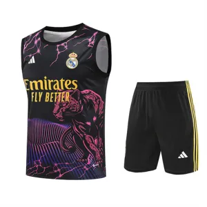 Set di bermuda e gilet del Real Madrid 2024/25 - Nero