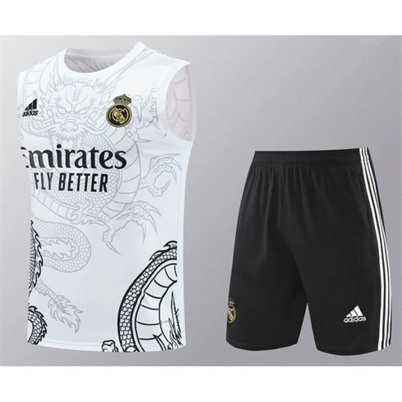 Set di shorts e gilet del Real Madrid 2024/25 - Bianco