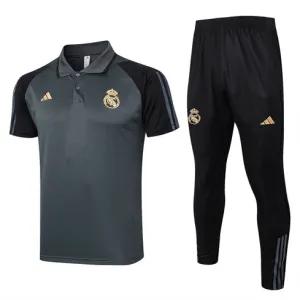 Real Madrid Trainings-Polo-Shirt + Hosen 2024/25 - Grau