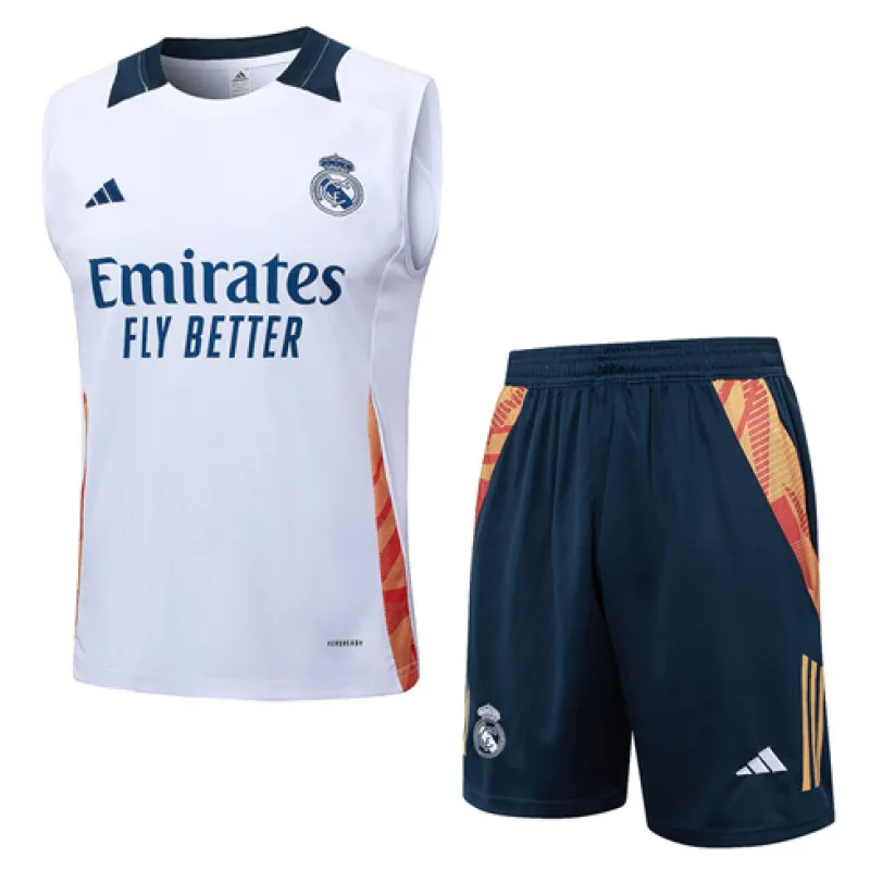 Set di shorts e gilet del Real Madrid 2024/25 - Bianco