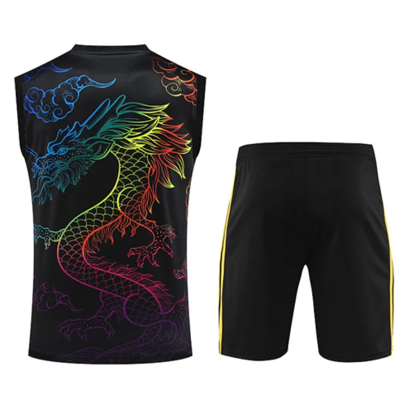 Set di bermuda e gilet del Real Madrid 2024/25 - Nero