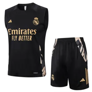 Conjunto de pantalones cortos y chaleco del Real Madrid 2024/25 - Negro