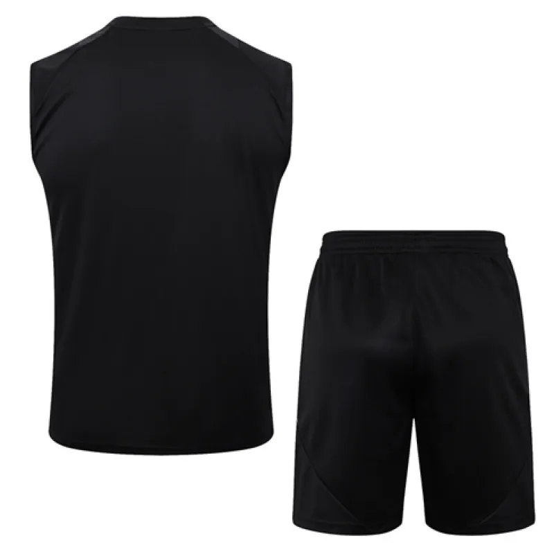 Set di bermuda e gilet del Real Madrid 2024/25 - Nero