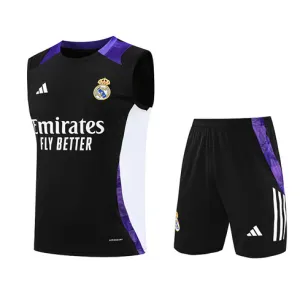 Conjunto de pantalones cortos y chaleco del Real Madrid 2024/25 - Negro
