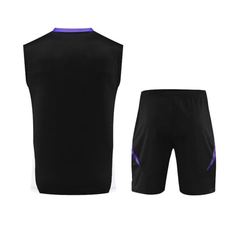 Set di bermuda e gilet del Real Madrid 2024/25 - Nero